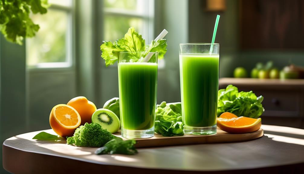 morning detox with green juice