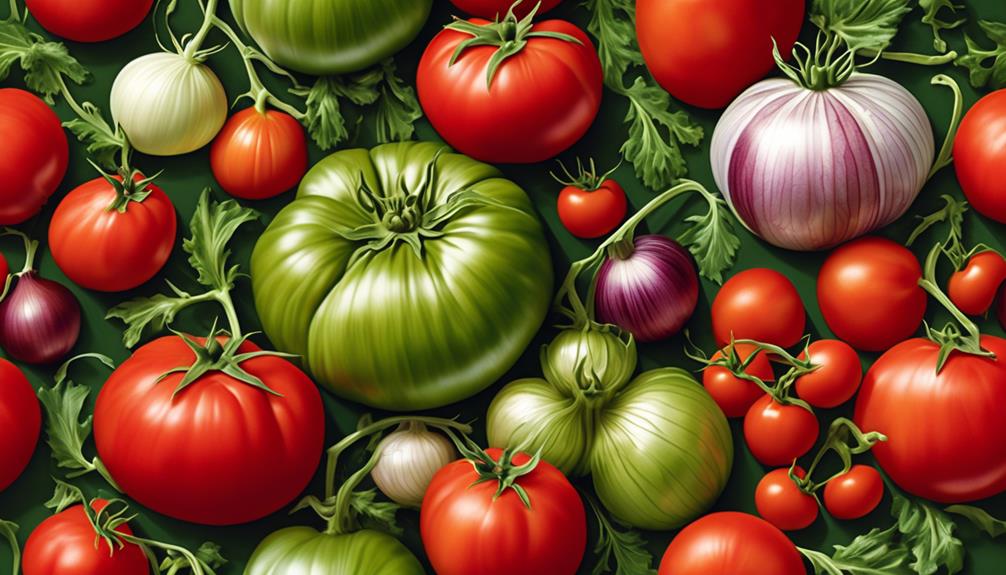 nutritious tomatoes and onions